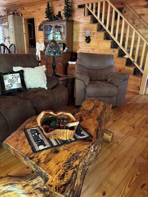 Smart TV, fireplace, video games, books