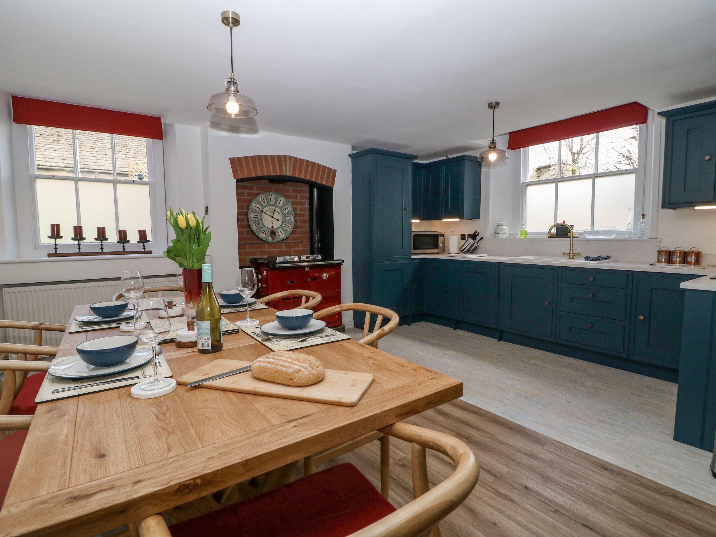 Fridge, dishwasher, electric kettle, toaster