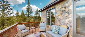 Secluded home on 5 acres with great mountain views, decks, wood stove & W/D