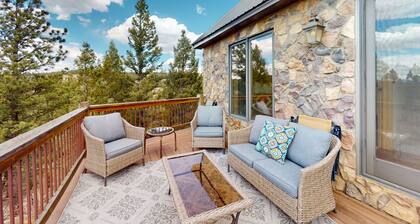 Secluded home on 5 acres with great mountain views, decks, wood stove & W/D