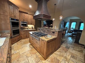 Fridge, microwave, oven, stovetop -  New 2,638 sf custom built Tuscan Style home in Pebble Beach. (Del Monte Forest)