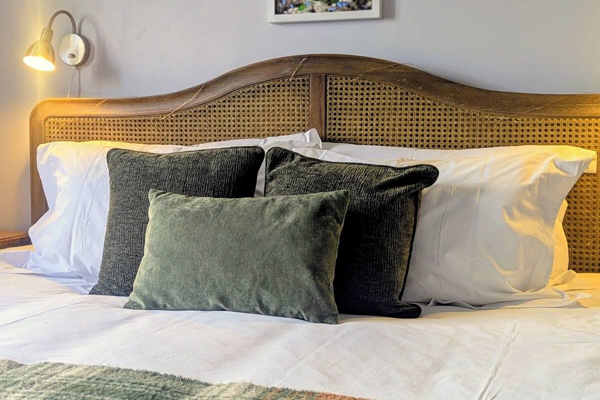 Premium bedding, memory foam beds, individually decorated