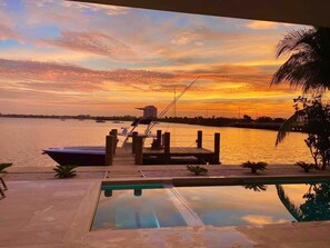 Outdoor pool, a heated pool - Luxury Bayfront Villa with Heated Pool & Hot tub (North Bay Village)