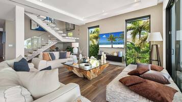 TV connectée, livres, chaßne hi-fi, espaces bureaux