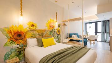 1 slaapkamer, een strijkplank/strijkijzer, gratis wifi, beddengoed