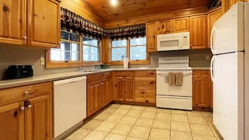 Fridge, microwave, oven, coffee/tea maker