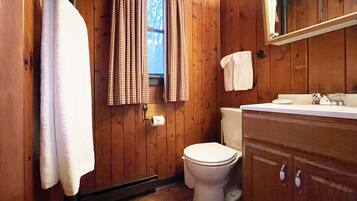 Regadera, secadora de cabello, toallas