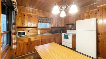 Fridge, microwave, oven, coffee/tea maker