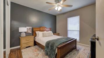 4 bedrooms, iron/ironing board, travel crib, WiFi