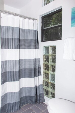 Ducha, secador de pelo, toallas