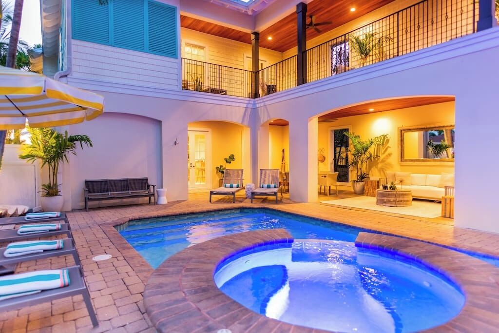 Outdoor pool, a heated pool