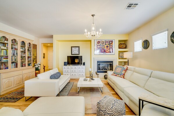 TV, books, video library