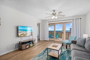 TV, foosball, table tennis, books