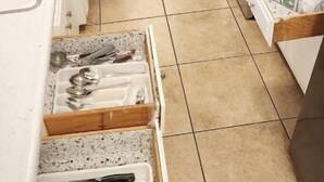 A compact kitchen with a dining area, a sink, and a television. - SALE! Peaceful, Clean, 4x Queen Bed, Spacious! (Hemet)
