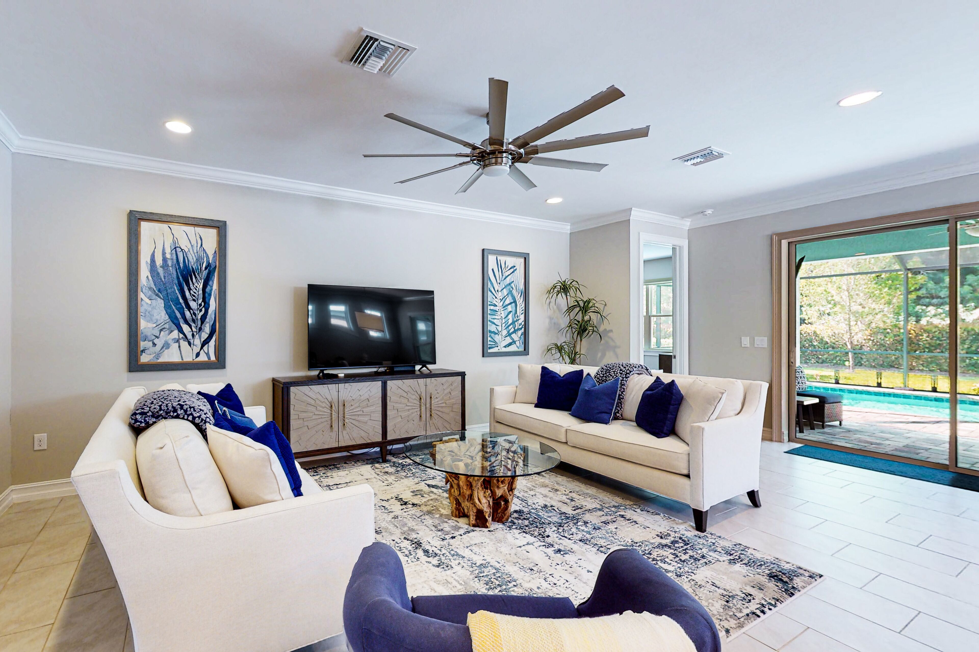 Beautiful home with screened lanai, private pool, W/D, AC & community amenities