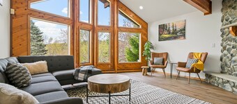 Dog-friendly home with private hot tub, game room, fire pit, fireplace