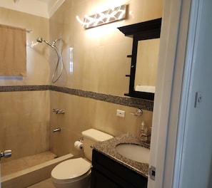 Hair dryer, towels, soap, shampoo - PLAN YOUR GETAWAY UNDER THE SUN 
           Dazzle Key Suite (Saint Ann's Bay)