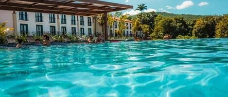 Outdoor pool, a heated pool