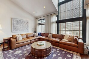 TV, fireplace, streaming services