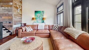 TV, fireplace, streaming services