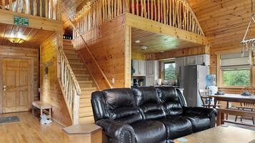 TV, fireplace, foosball