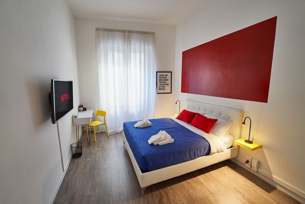 2 slaapkamers, een strijkplank/strijkijzer, reisbedje, gratis wifi