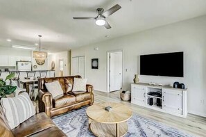 Smart TV, DVD player, ping pong, books