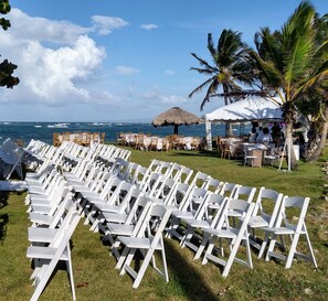 Outdoor wedding area