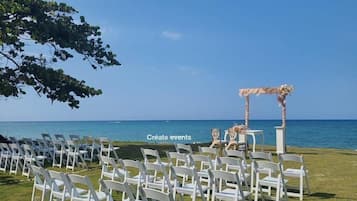 Outdoor wedding area