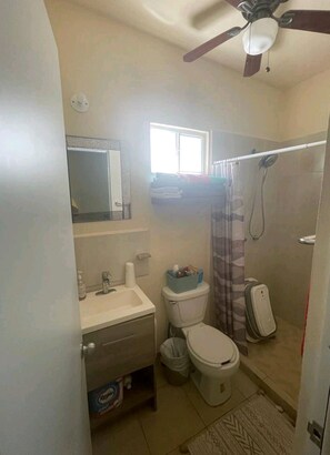 Shower, hair dryer, towels - Cozy Connected House in Private Residence (Cancún)