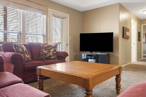 Smart TV, chimenea y reproductor de DVD 