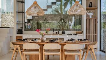 Vila, 2 kamar tidur | Ruang makan