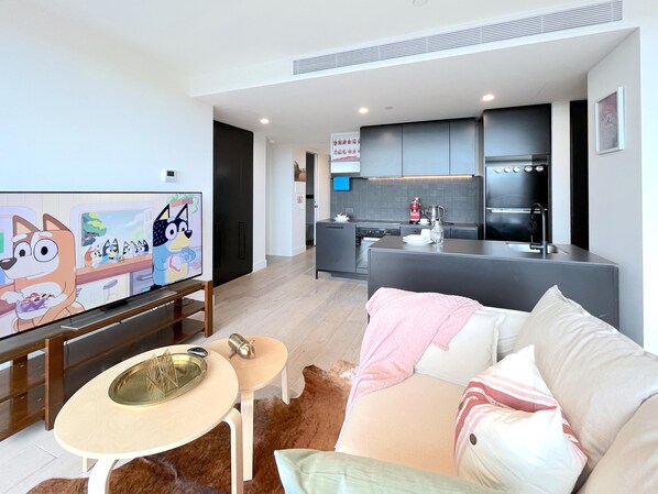 2 bedrooms, blackout curtains, iron/ironing board, free WiFi