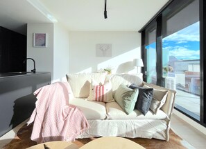 2 bedrooms, blackout curtains, iron/ironing board, free WiFi