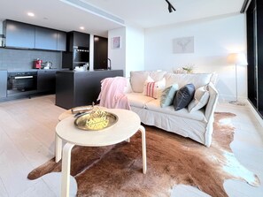 2 bedrooms, blackout curtains, iron/ironing board, free WiFi