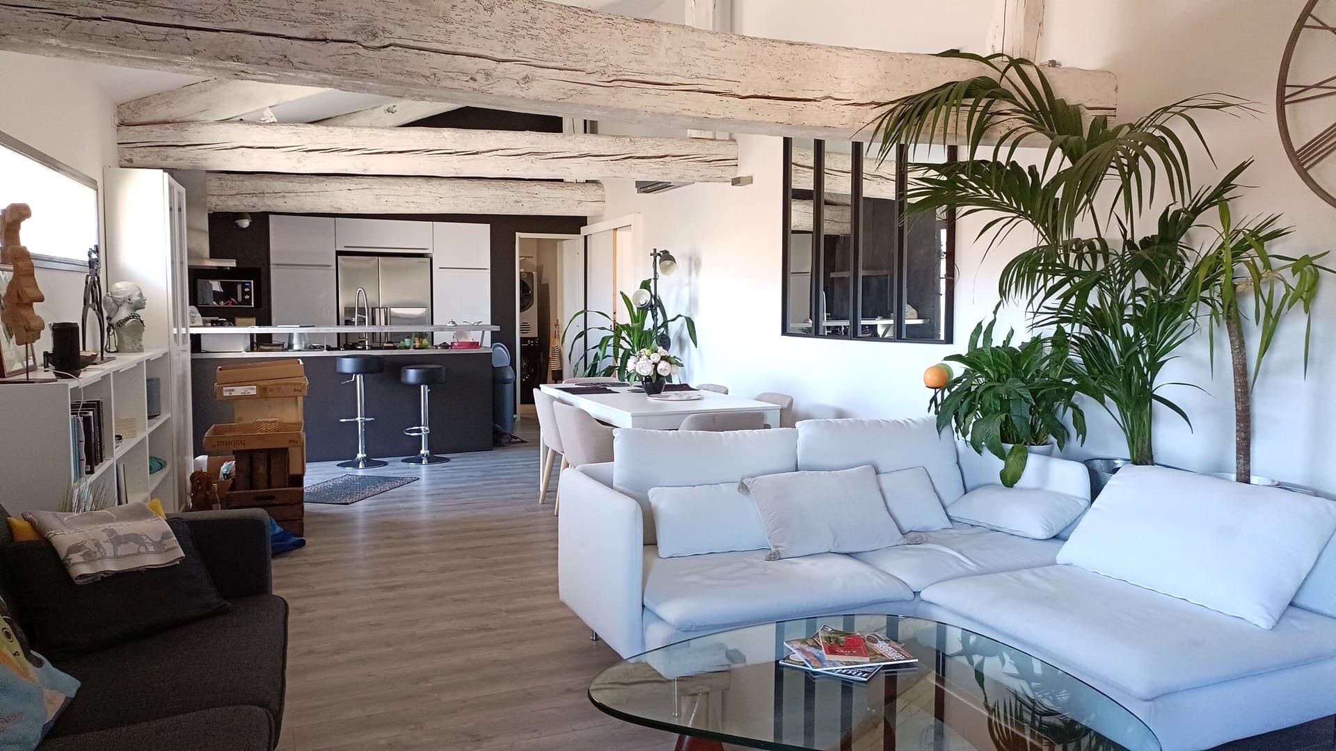 Smart TV, DVD player, books, music library