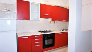 Fridge, microwave, stovetop, freezer