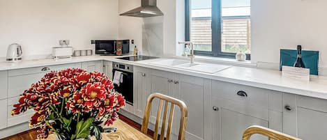 Fridge, oven, stovetop, toaster
