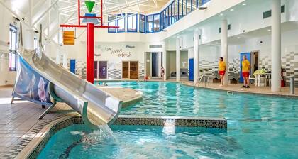 12ft-wide caravan with one double and one twin.