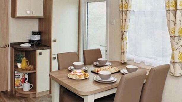 Dining - 12ft-wide caravan with one double and one twin. (Silloth)
