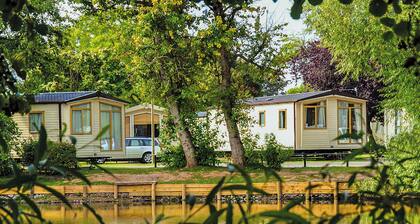 12ft-wide well appointed caravan with one double and one twin.
