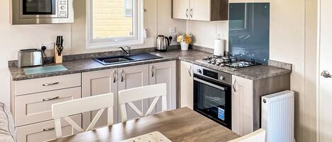 Fridge, oven, freezer