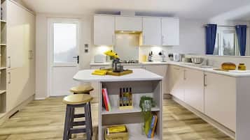 Fridge, oven, stovetop, toaster