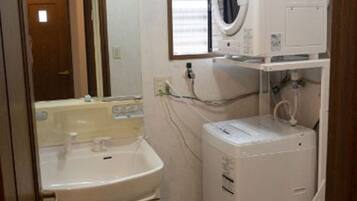 Hair dryer, towels