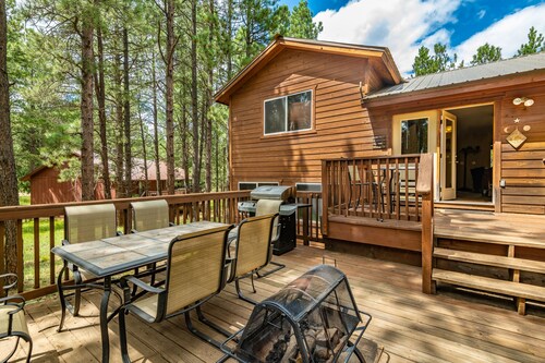 Pet-friendly cabin in the pines, 2 decks w/grill, <10 to skiing
