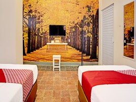 Quarto duplo luxo | Escrivaninha, Wi-Fi de cortesia, roupa de cama