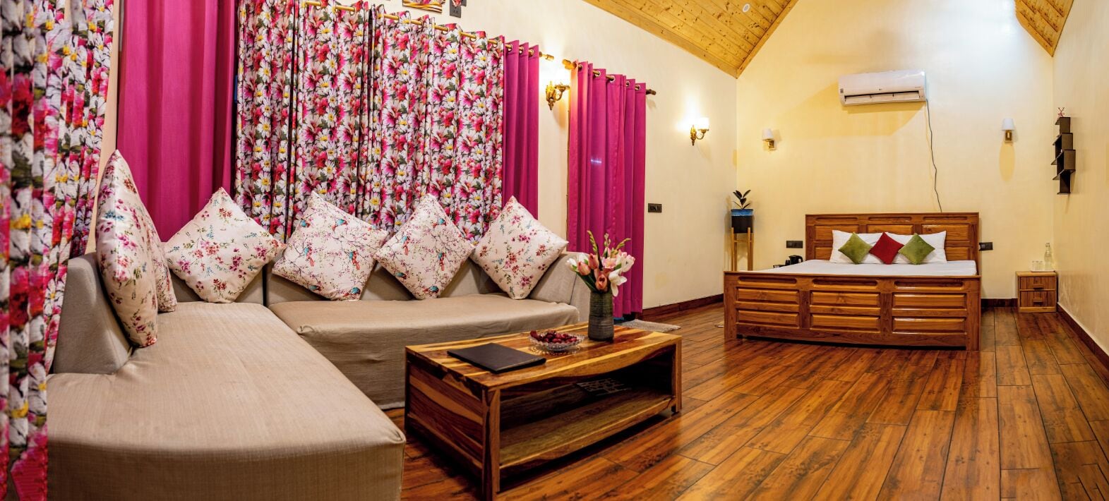 Valley View Rustic Cottage With Private Sitout | Egyptian cotton sheets, premium bedding, minibar, individually decorated