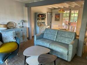 TV, fireplace, DVD player, books
