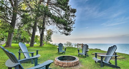 Waterfront Lake Huron Getaway: Private Beach!