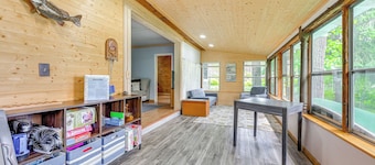 Lakefront Cabin w/ Fire Pit, Dock, & Boat Rental